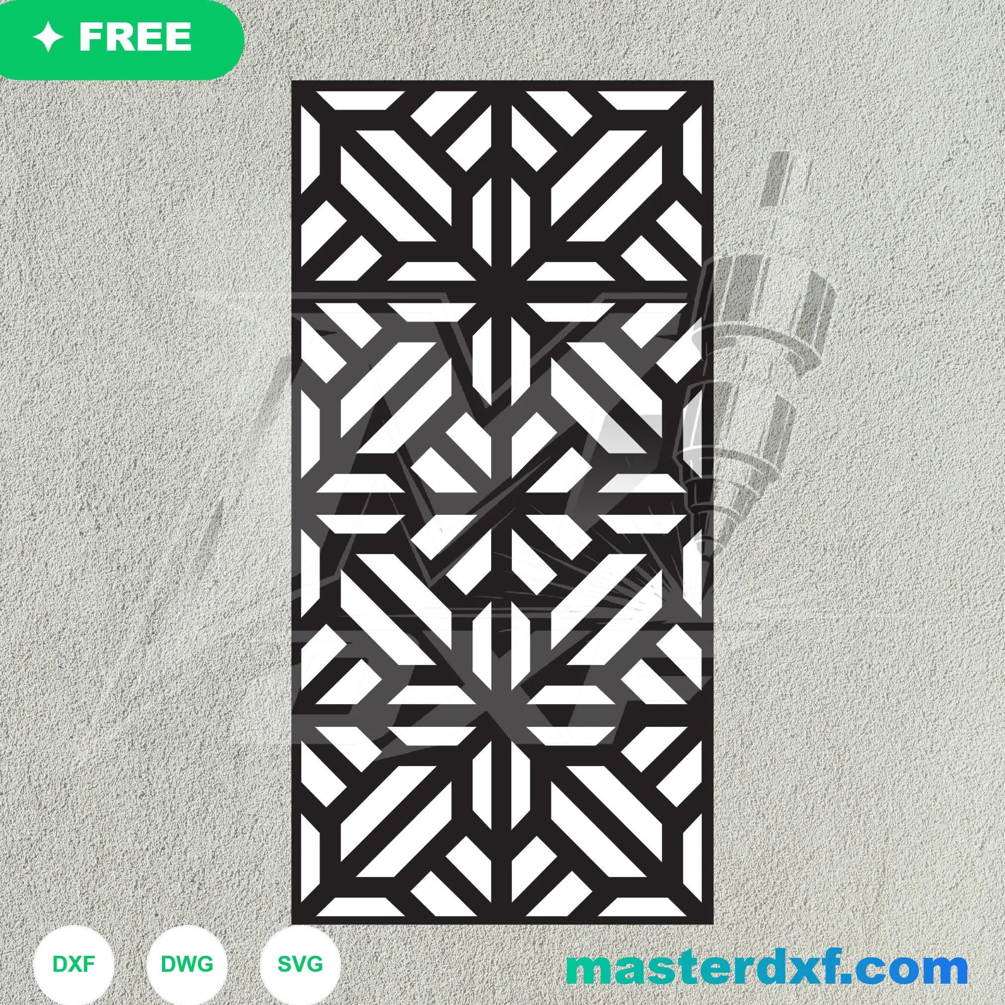 Islamic Star Geometric Mashrabiya Panel Cutting File for CNC DXF File